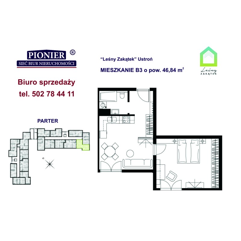 B03 apartament 46,84m2