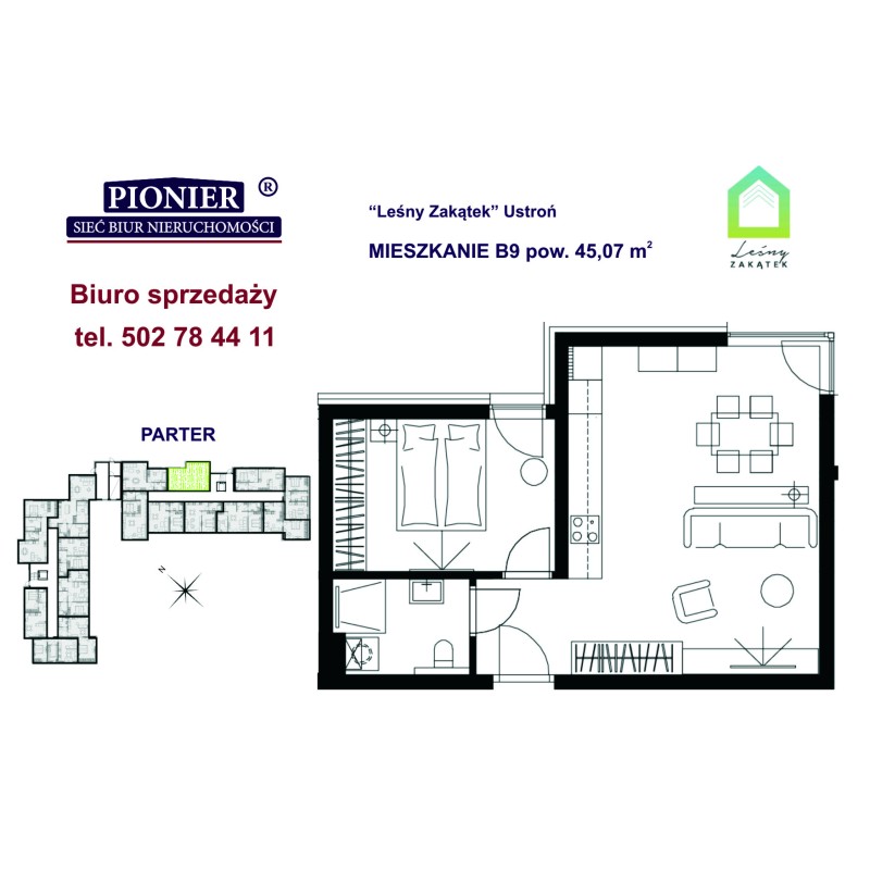 B09 apartament 45,07m2