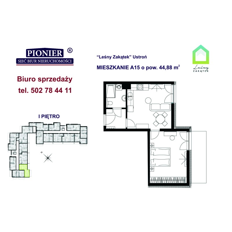 A15 apartament 44,68m2
